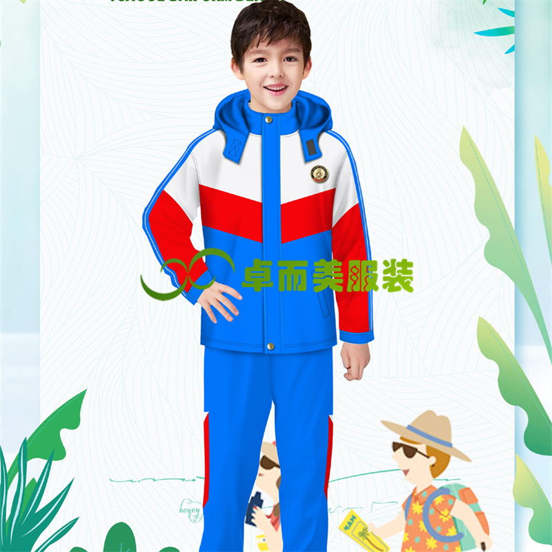 藍色長袖男款學(xué)生服校服款式設(shè)計圖105.jpg